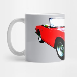 Triumph TR6 1970s classic sports car high contrast red Mug